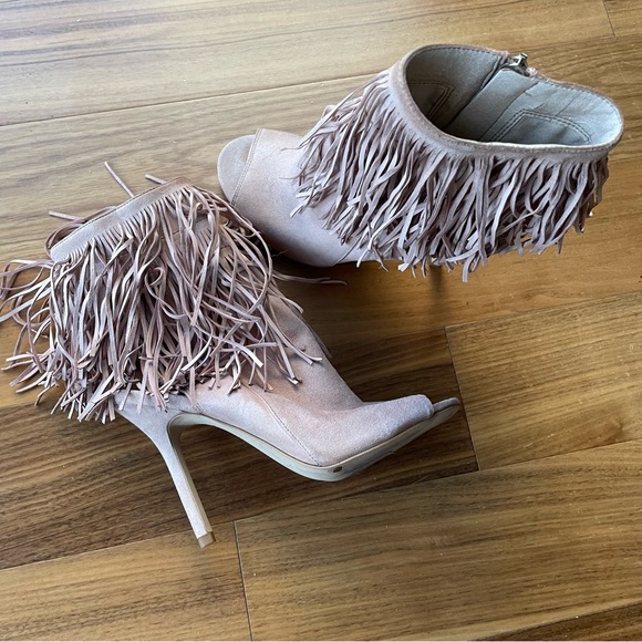Fringed Stiletto Ankle Booties - Picture 3 of 8